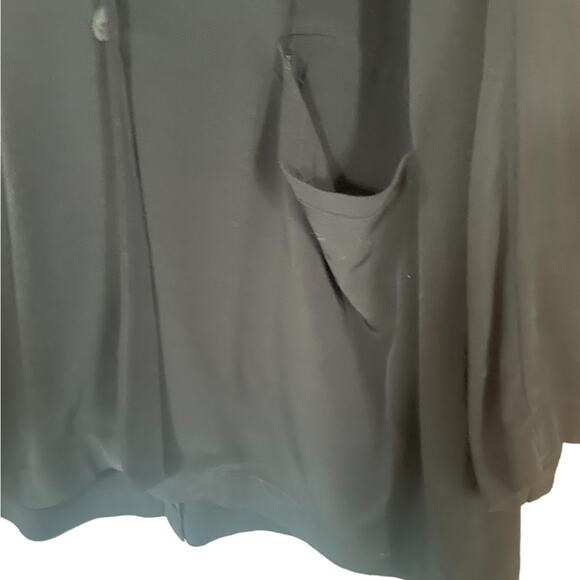 Eileen Fisher Blazer Womens Large Business Oversized Two Buttoned Jacket Black - Picture 3 of 13